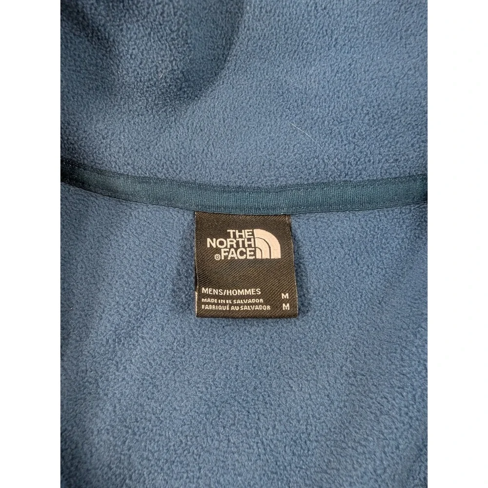 The North Face Mens M Blue Heather 1/4 Zip Fleece Pullover Lightweight Hiking